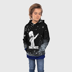 Толстовка-худи детская НОВОГОДНИЙ FORTNITE MARSHMELLO, цвет: 3D-синий — фото 2