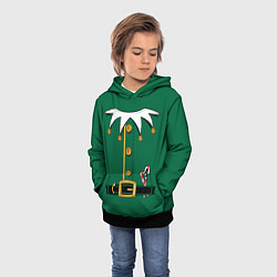 Толстовка-худи детская Christmas Elf Outfit, цвет: 3D-черный — фото 2