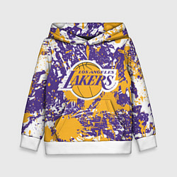 Детская толстовка LAKERS ФИРМЕННЫЕ ЦВЕТА БРЫЗГИ КРАСОК LA