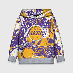 Детская толстовка LAKERS ФИРМЕННЫЕ ЦВЕТА БРЫЗГИ КРАСОК LA