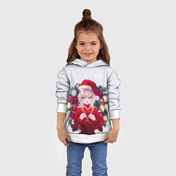 Толстовка-худи детская Аниме Рождество, цвет: 3D-белый — фото 2