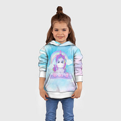 Толстовка-худи детская Пурпурка, цвет: 3D-белый — фото 2