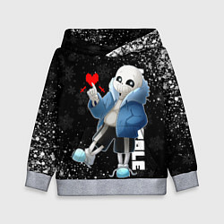 Толстовка-худи детская НОВОГОДНИЙ САНС UNDERTALE НОВЫЙ ГОД, цвет: 3D-меланж