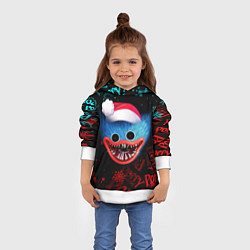 Толстовка-худи детская ХАГИ ВАГИ НОВОГОДНИЙ POPPY PLAYTIME НОВЫЙ ГОД 2022, цвет: 3D-белый — фото 2