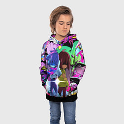 Толстовка-худи детская Deltarune - Легенда о Руне Дельта, цвет: 3D-черный — фото 2