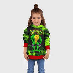 Толстовка-худи детская Battletoads Rash, цвет: 3D-красный — фото 2