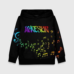 Толстовка-худи детская MANESKIN ЦВЕНОЙ МУЗЫКАЛЬНЫЙ, цвет: 3D-черный