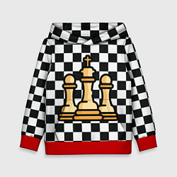 Толстовка-худи детская ChessKing Abstraction, цвет: 3D-красный