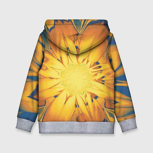 Детская толстовка Солнечный цветок Абстракция 535-332-32 / 3D-Меланж – фото 2