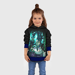 Толстовка-худи детская СЯО С МАСКОЙ, ГЕНШИН ИМПАКТ, цвет: 3D-синий — фото 2