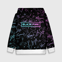 Детская толстовка NEON BLACKPINK АВТОГРАФЫ