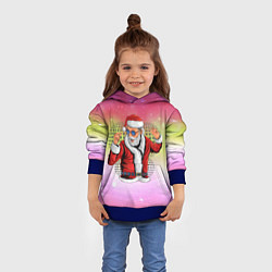 Толстовка-худи детская Disco Santa 2022, цвет: 3D-синий — фото 2