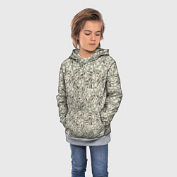 Толстовка-худи детская Доллары Dollars, цвет: 3D-меланж — фото 2