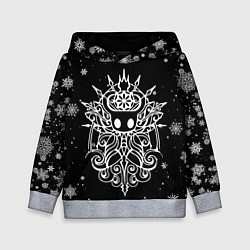 Толстовка-худи детская НОВОГОДНИЙ HOLLOW KNIGHT ЧЁРНЫЙ, цвет: 3D-меланж
