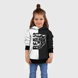 Толстовка-худи детская BEAR Медведь, цвет: 3D-черный — фото 2