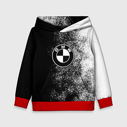 Толстовка-худи детская BMW ЧБ Логотип, цвет: 3D-красный