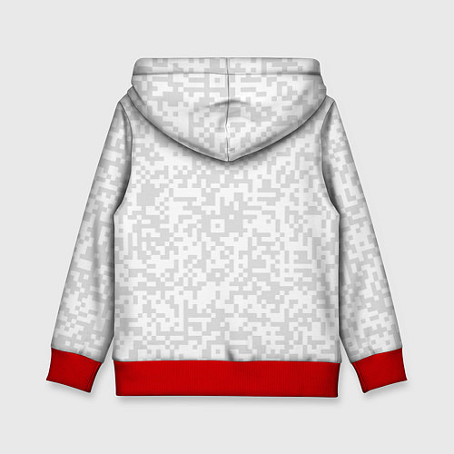 Детская толстовка QR код котик / 3D-Красный – фото 2