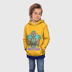 Толстовка-худи детская Moon lord, цвет: 3D-синий — фото 2