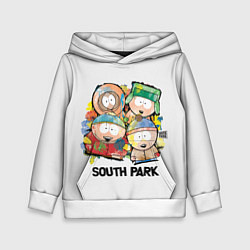 Толстовка-худи детская South Park - Южный парк краски, цвет: 3D-белый