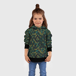 Толстовка-худи детская Модный камуфляж с холстовой сеткой, цвет: 3D-черный — фото 2