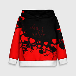 Детская толстовка Adele Сердечки Автограф