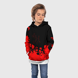 Толстовка-худи детская Adele Сердечки Автограф, цвет: 3D-белый — фото 2