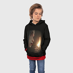 Толстовка-худи детская Arcane - League Of Legends Jinx с огнем, цвет: 3D-красный — фото 2