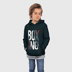 Толстовка-худи детская Бокс - Boxing, цвет: 3D-меланж — фото 2