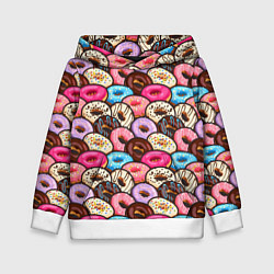 Толстовка-худи детская Sweet donuts, цвет: 3D-белый