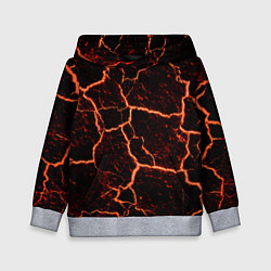 Толстовка-худи детская Раскаленная лаваhot lava, цвет: 3D-меланж