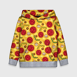 Толстовка-худи детская Pizza salami, цвет: 3D-меланж