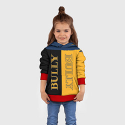 Толстовка-худи детская Bully Вертикальное лого, цвет: 3D-красный — фото 2