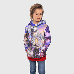 Толстовка-худи детская Genshin Impact - Арка Инадзумы, цвет: 3D-красный — фото 2