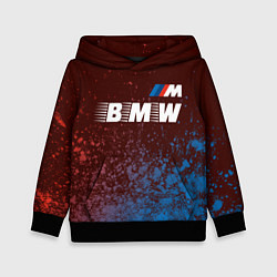 Толстовка-худи детская БМВ BMW - Краски, цвет: 3D-черный