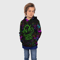 Толстовка-худи детская League Of Legends неон - Arcane, цвет: 3D-синий — фото 2
