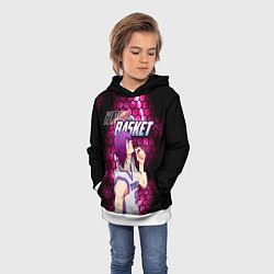 Толстовка-худи детская Kuroko no Basuke, Murasakibara Atsushi Ацуши Мурас, цвет: 3D-белый — фото 2