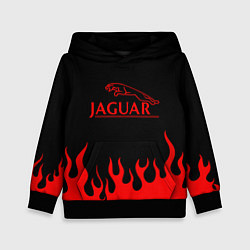Толстовка-худи детская Jaguar, Ягуар огонь, цвет: 3D-черный