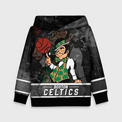 Толстовка-худи детская Boston Celtics , Бостон Селтикс, цвет: 3D-черный