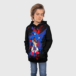 Толстовка-худи детская Sonic Exe - I am God, цвет: 3D-черный — фото 2