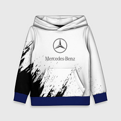 Толстовка-худи детская Mercedes-Benz - White texture, цвет: 3D-синий