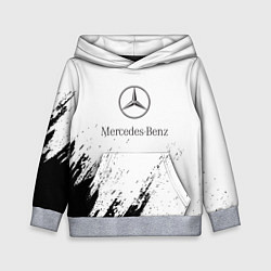 Толстовка-худи детская Mercedes-Benz - White texture, цвет: 3D-меланж