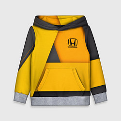 Толстовка-худи детская Honda - Yellow, цвет: 3D-меланж