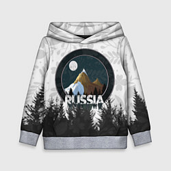 Толстовка-худи детская Russian Тайга, цвет: 3D-меланж