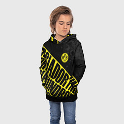 Толстовка-худи детская Боруссия Дортмунд, Borussia Dortmund, цвет: 3D-черный — фото 2