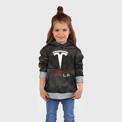 Толстовка-худи детская Tesla Sport Logo, цвет: 3D-меланж — фото 2