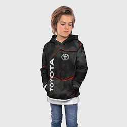 Толстовка-худи детская Toyota sport auto, цвет: 3D-белый — фото 2