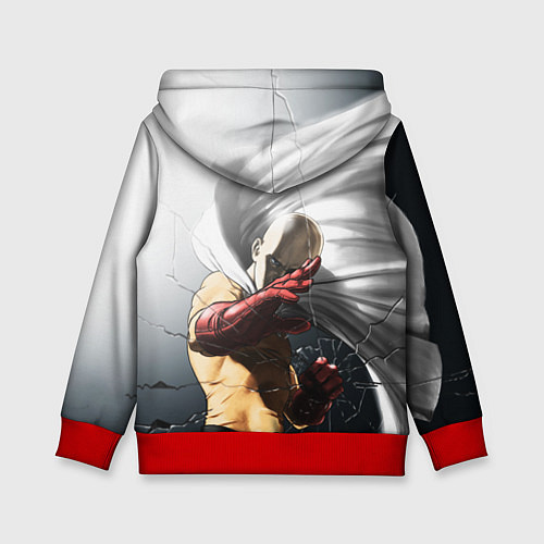 Детская толстовка One Punch Man - Сайтама / 3D-Красный – фото 2