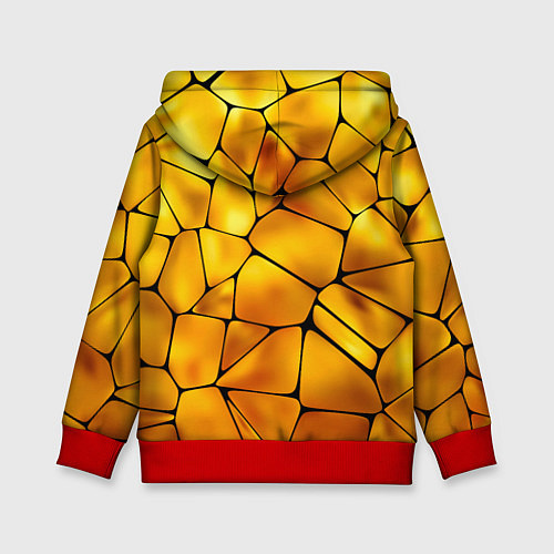 Детская толстовка Lamborghini Gold плиты / 3D-Красный – фото 2