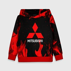 Толстовка-худи детская Mitsubishi Red Fire, цвет: 3D-красный