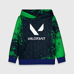 Детская толстовка Valorant Green Fire